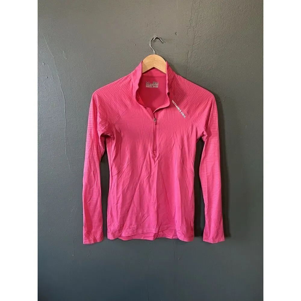 Under Armour Womens Pink 1/4 Zip Long Sleeve Pullover Sweater Size Small